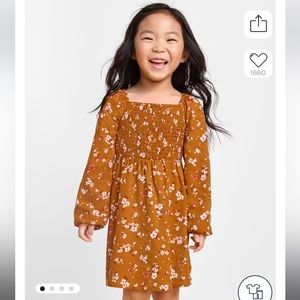 Baby And Toddler Girls Mommy And Me Floral Smocked Dress - Honey Comb